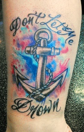 water color anchor tattoo