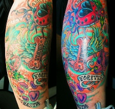 new school color bomb leg sleeve